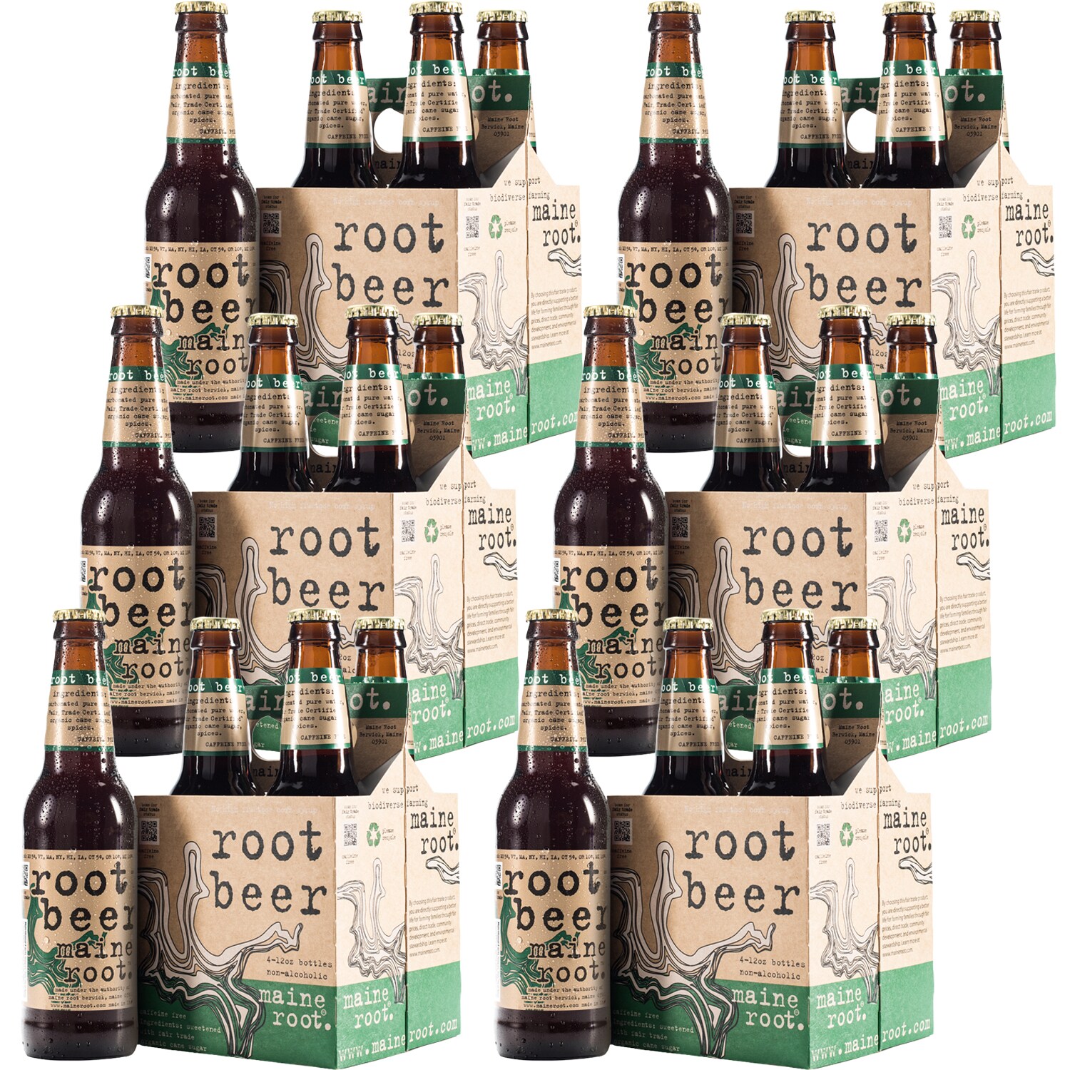 Maine Root Root Beer, Bottles, Case